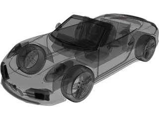 Porsche 911 Carrera 4S Cabrio (2013) 3D Model
