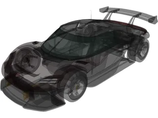 Porsche Mission R Concept (2021) 3D Model