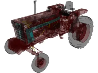 Case IH Farmall 1066 Hydro 3D Model