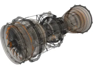 Jet Engine 3D Model