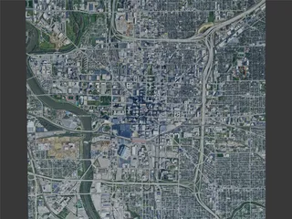 Indianapolis City, IN, USA (2024) 3D Model