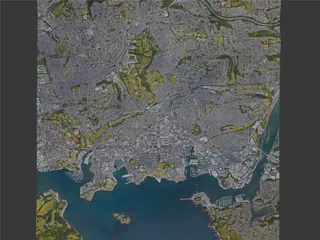 Plymouth City, UK (2022) 3D Model