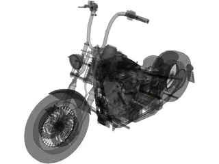 Harley-Davidson Knucklehead 3D Model