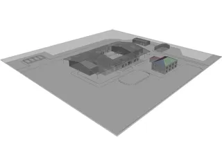 Equestrian Center 3D Model