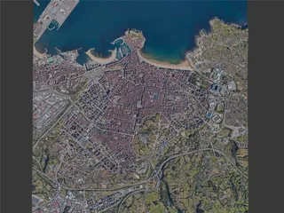 Gijon City, Spain (2023) 3D Model