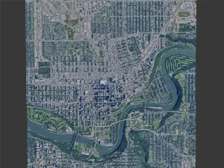 Edmonton City, AB, Canada (2024) 3D Model