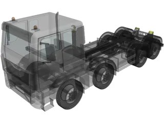 Man 8x4 Hookloader 3D Model