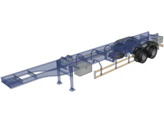 Semitrailer 40ft 3D Model