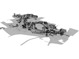 Warwick City, UK 3D Model