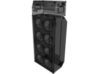 Ampeg Bass Amp with Speaker 3D Model
