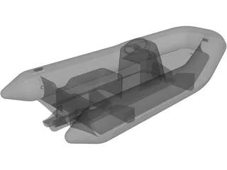 Tender Boat Inflatable [+Jet] 3D Model