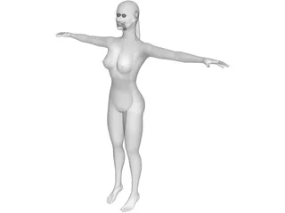 Stehende magersüchtige Frau 3D-Modell $169 - .3ds .blend .c4d .fbx .max .ma  .lxo .obj - Free3D