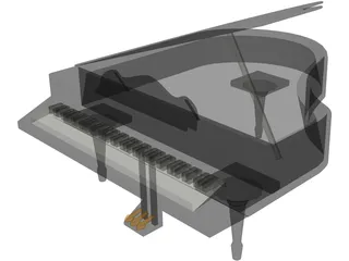 Piano 3D Model - 3DCADBrowser