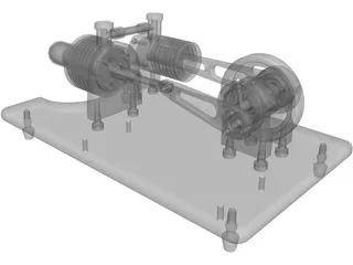 Stirling Engine 3D Model