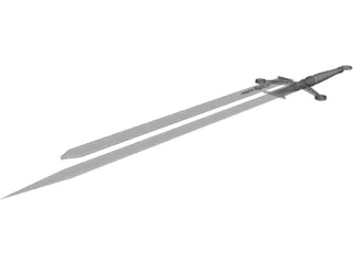 Scottish Claymore 3D Model