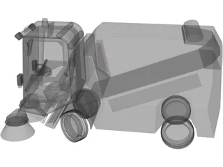 Tennant 636 Vacuum Sweeper 3D Model