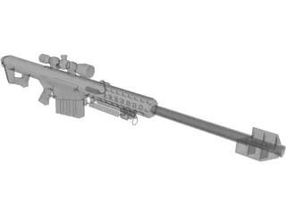 Barrett M82 3D Model