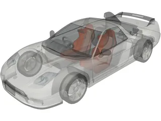 Honda NSX-R [Tuned] (2002) 3D Model