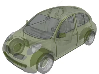 Nissan Micra (2002) 3D Model