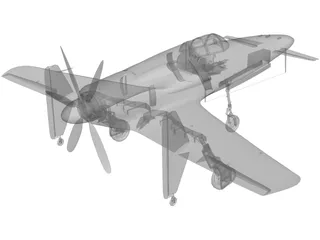 Kyushu J7W Shinden 3D Model