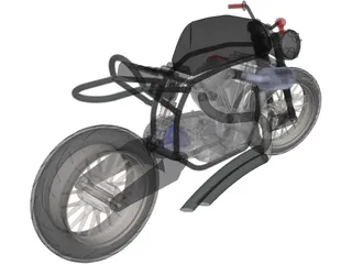 Custom Motorcycle 3D Model